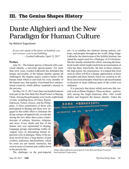 Dante Alighieri and the New Paradigm for Human Culture by Robert Ingraham