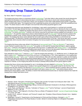 Hanging Drop Tissue Culture [1]