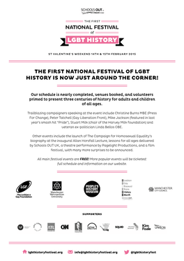 The 1St National Festival of LGBT History