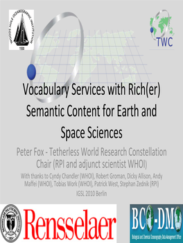 The Semantic Escience Framework (SESF)