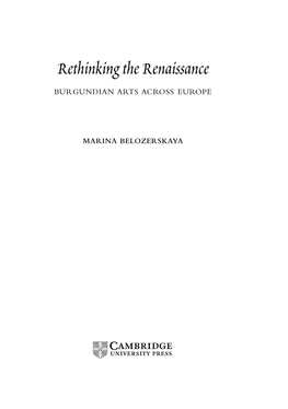 Rethinking the Renaissance