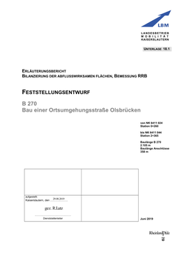 B 270 Bau Einer Ortsumgehungsstraße Olsbrücken