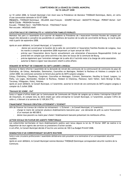 Compte Rendu De La Seance Du Conseil Municipal Du 10 Juillet 2008