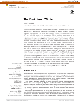 The Brain from Within