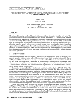 Theoretic Interplay Between Abstraction, Resolution, and Fidelity in Model Information