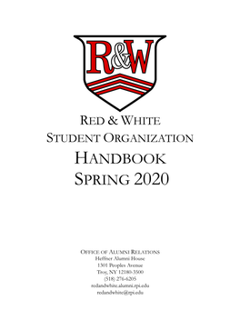 Handbook Spring 2020