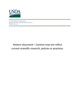 Historic Document – Content May Not Reflect Current Scientific Research, Policies Or Practices
