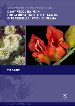 Draft Recovery Plan for 23 Threatened Flora Taxa on Eyre Peninsula, South Australia