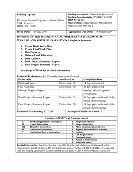 POA50AF-CESU 18003 Management Invasive Species Wake Island