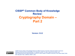 Cryptography Domain – Part 2