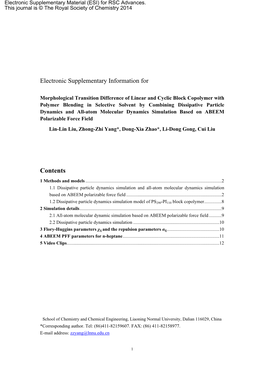 Contents 1 Methods and Models