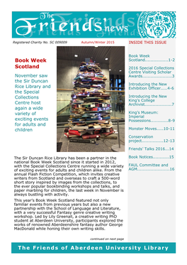 The Friends of Aberdeen University Library Book Week Scotland