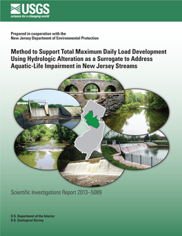 Method to Support Total Maximum Daily Load Development Using Hydrologic Alteration As a Surrogate to Address Aquatic-Life Impairment in New Jersey Streams