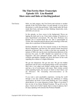 115: Thinking About Extra Dimensions with Physicist Lisa