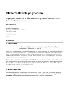 Steffen's Flexible Polyhedron