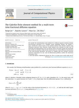 The Galerkin Finite Element Method for a Multi-Term Time-Fractional