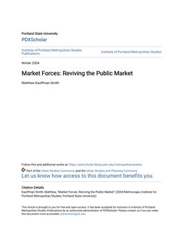 Reviving the Public Market