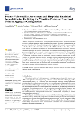 Seismic Vulnerability Assessment and Simplified Empirical Formulation