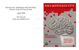 Neurotoxicity: Identifying and Controlling Poisons of the Nervous System