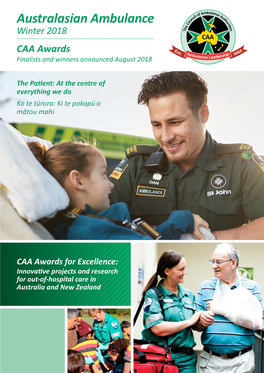 Australasian Ambulance Winter 2018 CAA Awards Finalists and Winners Announced August 2018