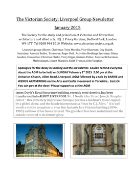 Liverpool Group Newsletter January 2015