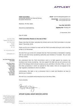 Refusal Letter from Faye Moffett, Managing