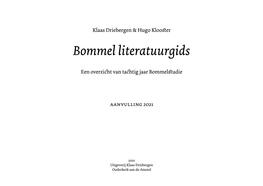 Bommel Literatuurgids