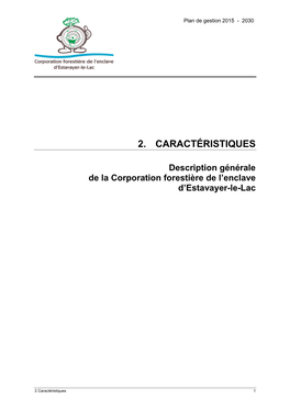 2. Caractéristiques