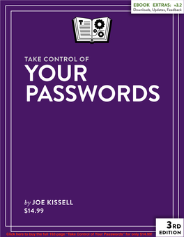 Take Control of Your Passwords (3.2) SAMPLE