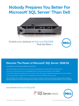 Nobody Prepares You Better for Microsoft SQL Server Than Dell