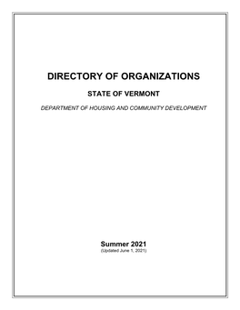 Directory of Organizations