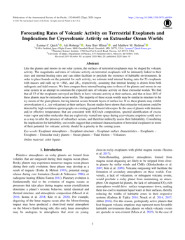 Forecasting Rates of Volcanic Activity on Terrestrial Exoplanets and Implications for Cryovolcanic Activity on Extrasolar Ocean Worlds Lynnae C