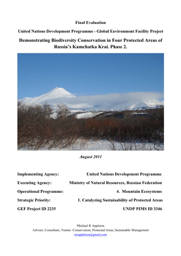 UNDP Kamchatka Final Evaluation 2011.Pdf