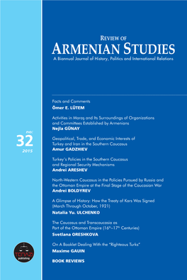 Review of Armenian Studies 32