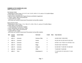 2021-2022 Combined List of Courses