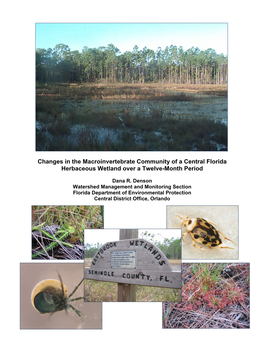 Changes in the Macroinvertebrate Community of a Central Florida Herbaceous Wetland Over a Twelve-Month Period