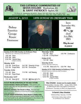 Bishop Emeritus George Kinzie Fitzsimons