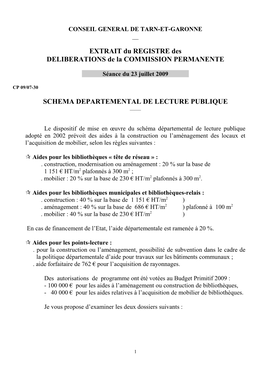 Schema Departemental De Lecture Publique _____