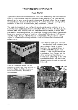 Mileposts of Morvern