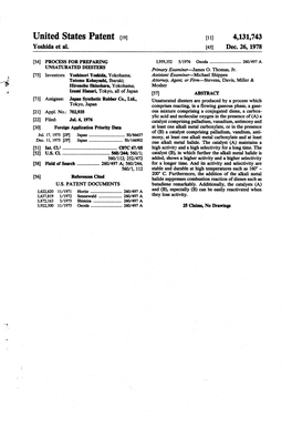 United States Patent (19) 11) 4,131,743 Yoshida Et Al