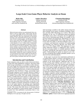 Large-Scale Cross-Game Player Behavior Analysis on Steam