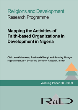 Mapping the Activities of Faith-Based Organizations in Development in Nigeria