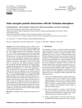 Solar Energetic Particle Interactions with the Venusian Atmosphere