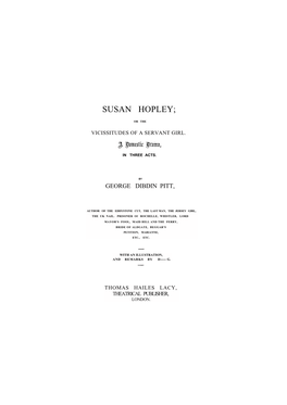 Susan Hopley; Or, the Vicissitudes of a Servant Girl