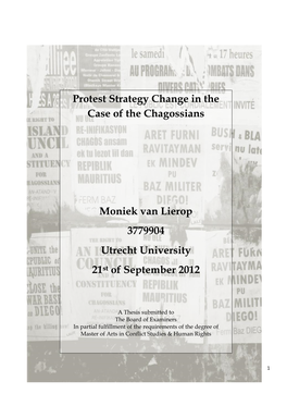 Protest Strategy Change in the Case of the Chagossians Moniek Van