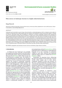 Environmental & Socio-Economic Studies