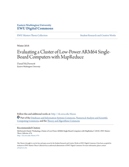 Evaluating a Cluster of Low-Power ARM64 Single-Board Computers with Mapreduce