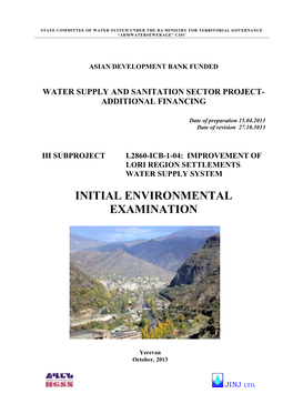 Initial Environmental Examination