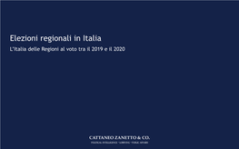 Elezioni Regionali 2019 E 2020