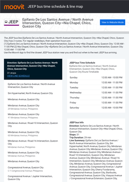 JEEP Bus Time Schedule & Line Route